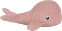 Clayre & Eef Deurstopper Walvis 37x34x15 Cm Roze Polyester Deurklem Deurwig