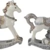 Clayre & Eef Beeld Set Van 2 Hobbelpaard 8 Cm Wit Kunststof Kerstdecoratie -Clayre & Eef 1200x635