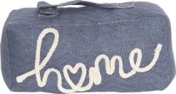 Clayre & Eef Deurstopper DT0286 24*9*11 Cm Blauw Polyester Rechthoek