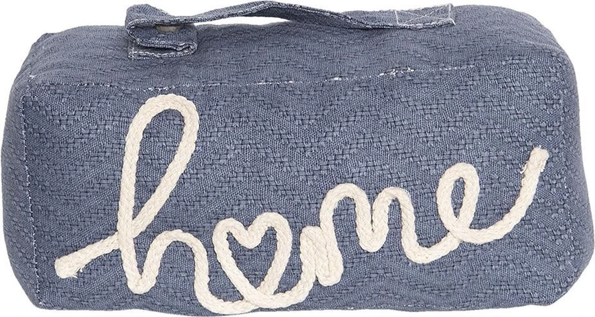 Clayre & Eef Deurstopper DT0286 24*9*11 Cm Blauw Polyester Rechthoek 3 Clayre & Eef Deurstopper DT0286 24*9*11 Cm Blauw Polyester Rechthoek