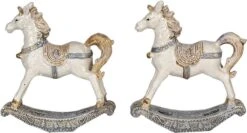 Clayre & Eef Beeld Set Van 2 Hobbelpaard 8 Cm Wit Kunststof Kerstdecoratie 28 Clayre & Eef Beeld Set Van 2 Hobbelpaard 8 Cm Wit Kunststof Kerstdecoratie -Clayre & Eef 1200x647