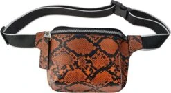 Juleeze Heuptasje Dames Bruin Kunstleer Vierkant Slangenleer Heuptas Fanny Pack Buideltasje