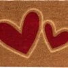 Clayre & Eef Deurmat 75x45 Cm Bruin Rood Kokosvezel Pvc Rechthoek Harten Kokosmat Mat Schoonloopmat 1 Clayre & Eef Deurmat 75x45 Cm Bruin Rood Kokosvezel Pvc Rechthoek Harten Kokosmat Mat Schoonloopmat -Clayre & Eef 1200x685