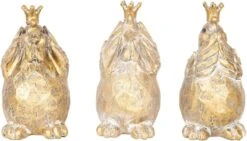 Clayre & Eef Decoratie Beeld Kip 21*7*20 Cm Goudkleurig Polyresin Decoratief Figuur Decoratieve Accessoires Woonaccessoires -Clayre & Eef 1200x687