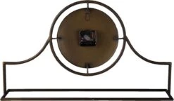 Clayre & Eef Tafelklok 58x33 Cm Koperkleurig Ijzer Glas Tafelklokken Binnen Staand Klokje Tafelklokje -Clayre & Eef 1200x702