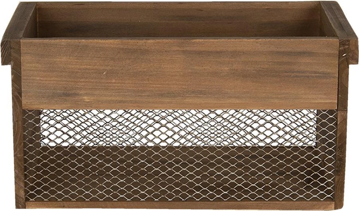 Clayre & Eef Opbergdoos Bruin Hout Rechthoek Opbergbox 5 Clayre & Eef Opbergdoos Bruin Hout Rechthoek Opbergbox - Afbeelding 3