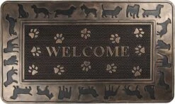 Clayre & Eef Deurmat Binnen MC184 75*45*1 Cm Bruin Kunststof Rechthoek Droogloopmat