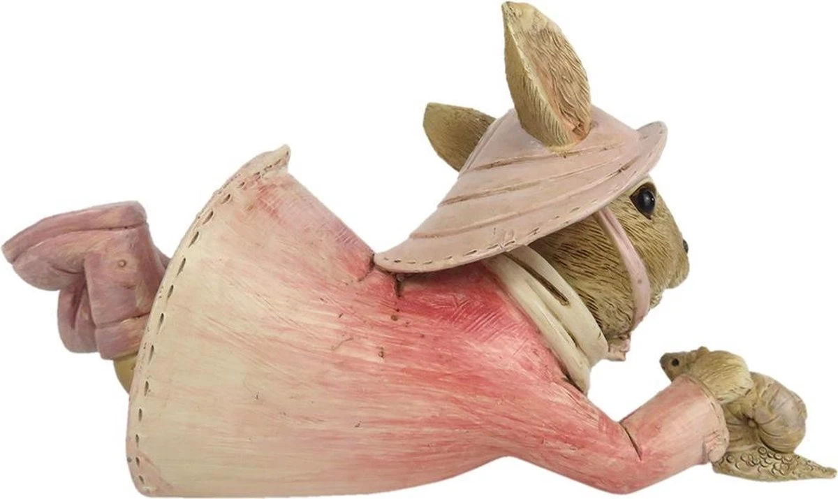 Clayre & Eef Beeld Konijn 14x6x8 Cm Roze Kunststof Woonaccessoires Pasen Paashaas 5 Clayre & Eef Beeld Konijn 14x6x8 Cm Roze Kunststof Woonaccessoires Pasen Paashaas - Afbeelding 3