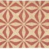 Clayre & Eef Deurmat 75x45 Cm Rood Beige Kokosvezel Pvc Rechthoek Kokosmat Mat Schoonloopmat -Clayre & Eef 1200x716