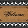 Clayre & Eef Deurmat 75x45 Cm Zwart Kokosvezel Rubber Rechthoek Welcome Kokosmat Mat Schoonloopmat -Clayre & Eef 1200x718 3