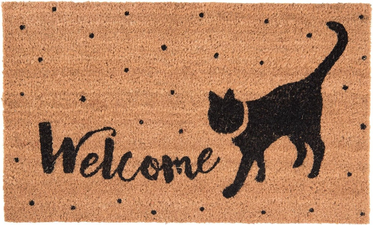 Clayre & Eef Deurmat 75x45 Cm Bruin Kokosvezel Rubber Rechthoek Welcome Kokosmat Mat Schoonloopmat 4 Clayre & Eef Deurmat 75x45 Cm Bruin Kokosvezel Rubber Rechthoek Welcome Kokosmat Mat Schoonloopmat - Afbeelding 2