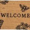 Clayre & Eef Deurmat 75x45 Cm Bruin Kokosvezel Rubber Rechthoek Bloemen Welcome Kokosmat Mat Schoonloopmat -Clayre & Eef 1200x730 5