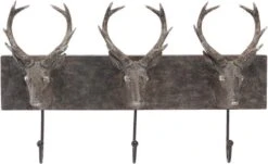 Clayre & Eef Wandkapstok 44*10*28 Cm Bruin Kunststof / Ijzer Herten 6 Clayre & Eef Wandkapstok 44*10*28 Cm Bruin Kunststof / Ijzer Herten -Clayre & Eef 1200x733 1