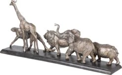 Clayre & Eef Beeld Wilde Dieren 51x10x22 Cm Goudkleurig Polyresin Dieren Woonaccessoires Beeld Decoratie Decoratieve Accessoires -Clayre & Eef 1200x740