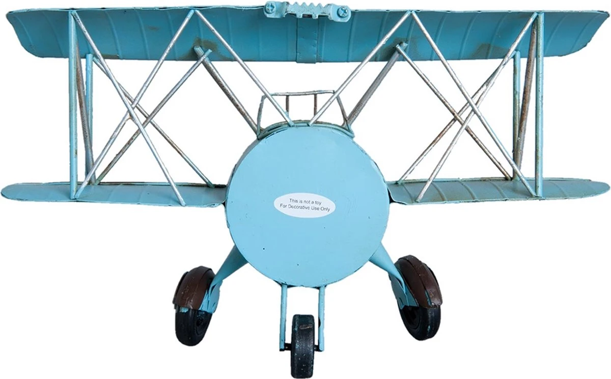 Clayre & Eef Tafelklok 30*14*18 Cm / 1xAAA Blauw Ijzer Rond Vliegtuig Tafelklokken Binnen Staand Klokje Tafelklokje 7 Clayre & Eef Tafelklok 30*14*18 Cm / 1xAAA Blauw Ijzer Rond Vliegtuig Tafelklokken Binnen Staand Klokje Tafelklokje - Afbeelding 5