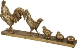 Clayre & Eef Beeld Haan 59x10x27 Cm Goudkleurig Kunststof Haan Woonaccessoires Beeld Decoratie Decoratieve Accessoires -Clayre & Eef 1200x754 4