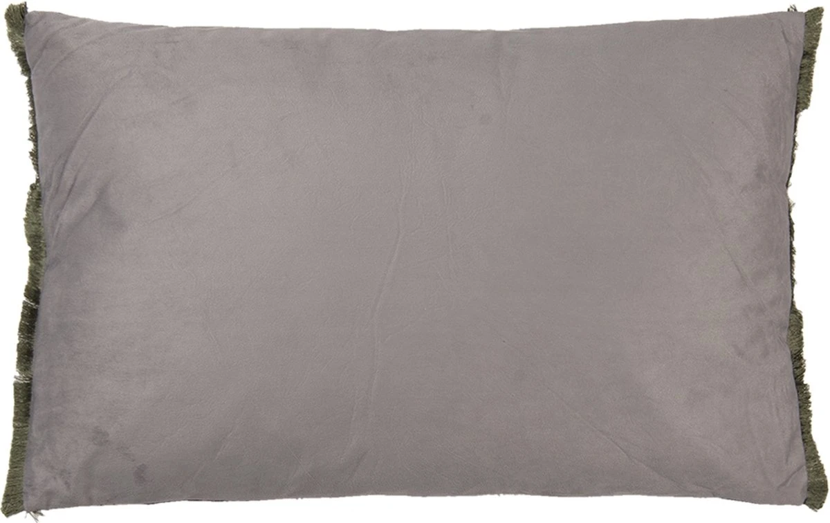 Clayre & Eef Sierkussen 60x40 Cm Groen Wit Polyester Rechthoek Bloemen Kussenhoes Met Kussenvulling 4 Clayre & Eef Sierkussen 60x40 Cm Groen Wit Polyester Rechthoek Bloemen Kussenhoes Met Kussenvulling - Afbeelding 2