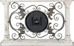 Clayre & Eef Wandklok 76x48 Cm Wit Hout Metaal Rechthoek Muurklok Hangklok Keukenklok -Clayre & Eef 1200x758 2