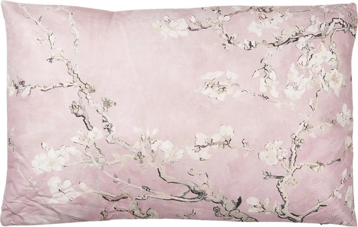 Clayre & Eef Sierkussen 60x40 Cm Roze Polyester Rechthoek Bloesemtakken Kussenhoes Met Kussenvulling 3 Clayre & Eef Sierkussen 60x40 Cm Roze Polyester Rechthoek Bloesemtakken Kussenhoes Met Kussenvulling