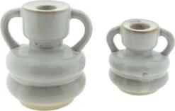 Clayre & Eef Kandelaar 9 Cm Beige Porselein Kaarsenstandaard Kaarsenhouder -Clayre & Eef 1200x761