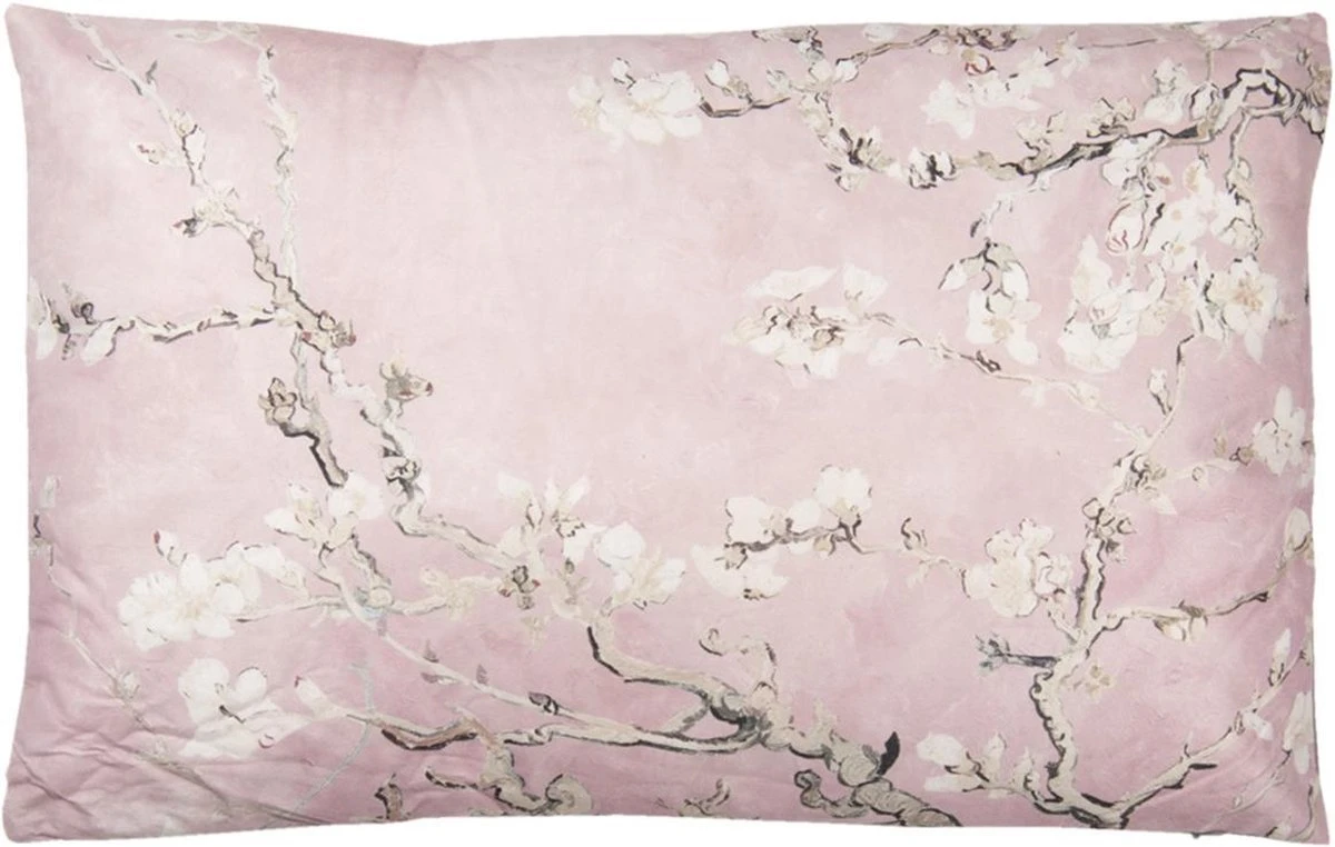 Clayre & Eef Sierkussen 60x40 Cm Roze Polyester Rechthoek Bloesemtakken Kussenhoes Met Kussenvulling 6 Clayre & Eef Sierkussen 60x40 Cm Roze Polyester Rechthoek Bloesemtakken Kussenhoes Met Kussenvulling - Afbeelding 4