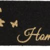Clayre & Eef Deurmat 75x45 Cm Goudkleurig Zwart Kokosvezel Pvc Rechthoek Vlinders Home Kokosmat Mat Schoonloopmat -Clayre & Eef 1200x785 1