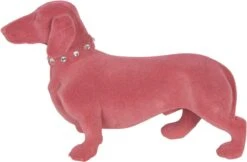 Clayre & Eef Beeld Hond 22x14 Cm Roze Synthetisch Woonaccessoires Beeld Decoratie Decoratieve Accessoires -Clayre & Eef 1200x786
