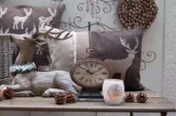 Clayre & Eef Tafelklok 16x7x21 Cm Bruin Ijzer Ovaal Tafelklokken Binnen Staand Klokje Tafelklokje -Clayre & Eef 1200x791