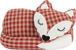 Clayre & Eef Deurstopper 27x14x18 Cm Rood Katoen Polyester Ruiten Deurklem Deurwig