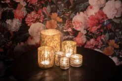 Clayre & Eef Theelichthouder Ø 9x9 Cm Roze Glas Rond Waxinelichthouder Windlichthouder -Clayre & Eef 1200x795 1