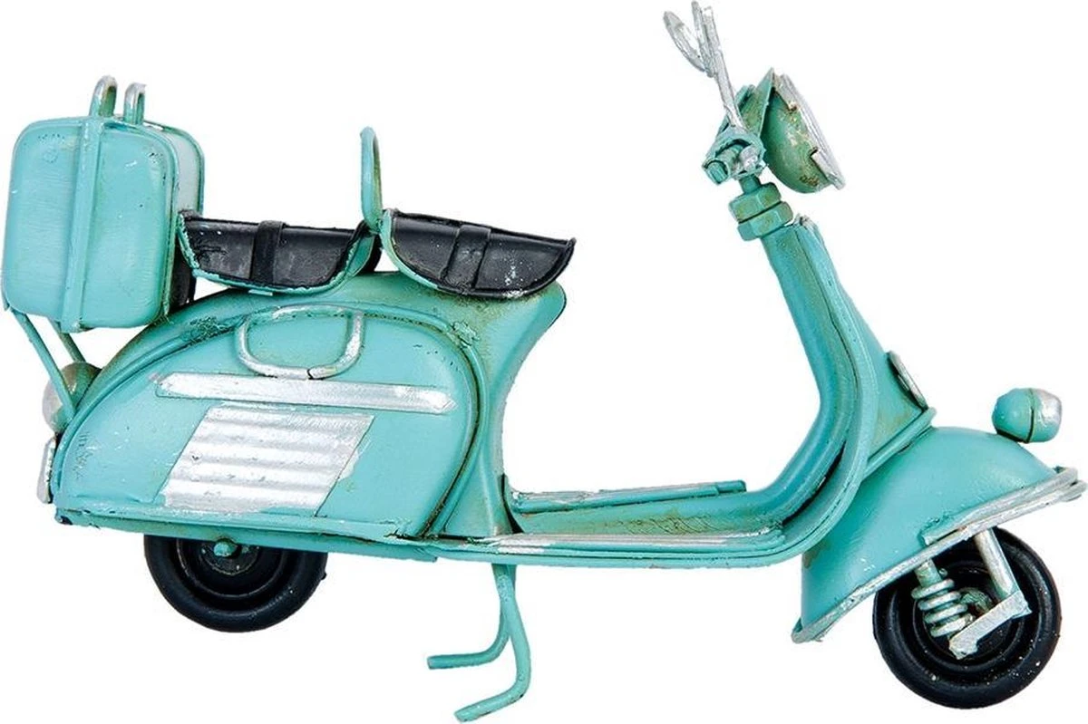 Clayre & Eef Decoratie Miniatuur Scooter 11*5*7 Cm Groen Ijzer, Kunststof Miniatuur Auto Decoratie Modelauto 4 Clayre & Eef Decoratie Miniatuur Scooter 11*5*7 Cm Groen Ijzer, Kunststof Miniatuur Auto Decoratie Modelauto - Afbeelding 2