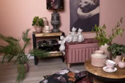 Clayre & Eef Vaas Ø 13x30 Cm Roze Keramiek Rond Decoratie Vaas Decoratie Pot -Clayre & Eef 1200x800 1