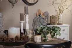 Clayre & Eef Theelichthouder Ø 16*18 Cm Glas Takken Waxinelichthouder Windlichthouder -Clayre & Eef 1200x800 22