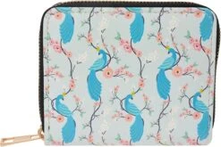 Juleeze Portemonnee 12x10x2 Cm Blauw Kunstleer Vierkant Bloemen Beurs Geldbeurs Geldbuidel