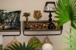 Clayre & Eef Kandelaar Giraf Ø 14*34 Cm Goudkleurig Kunststof Giraf Kaarsenstandaard Kaarsenhouder -Clayre & Eef 1200x800 27