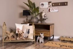 Clayre & Eef Wandkapstok 44x8x10 Cm Bruin Hout Ijzer Rechthoek -Clayre & Eef 1200x800 70