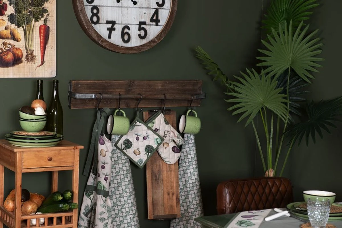 Clayre & Eef Wandkapstok 81x14x15 Cm Bruin Hout Ijzer Rechthoek Decoratieve Kapstok 5 Clayre & Eef Wandkapstok 81x14x15 Cm Bruin Hout Ijzer Rechthoek Decoratieve Kapstok - Afbeelding 3