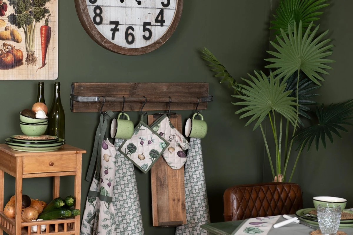 Clayre & Eef Wandkapstok 81x14x15 Cm Bruin Hout Ijzer Rechthoek Decoratieve Kapstok 6 Clayre & Eef Wandkapstok 81x14x15 Cm Bruin Hout Ijzer Rechthoek Decoratieve Kapstok - Afbeelding 4