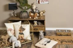 Clayre & Eef Beeld Kat 21x13x20 Cm Goudkleurig Kunststof Woonaccessoires Beeld Decoratie Decoratieve Accessoires -Clayre & Eef 1200x800 87