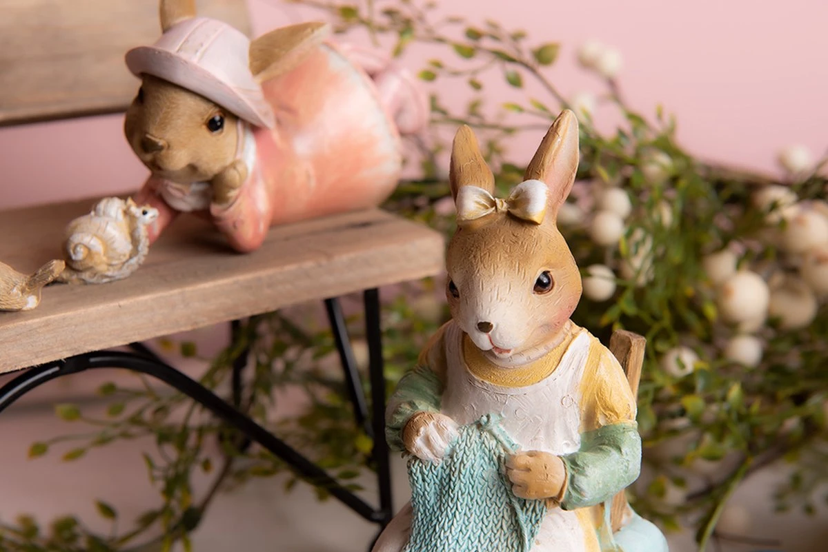 Clayre & Eef Beeld Konijn 14x6x8 Cm Roze Kunststof Woonaccessoires Pasen Paashaas 8 Clayre & Eef Beeld Konijn 14x6x8 Cm Roze Kunststof Woonaccessoires Pasen Paashaas - Afbeelding 6