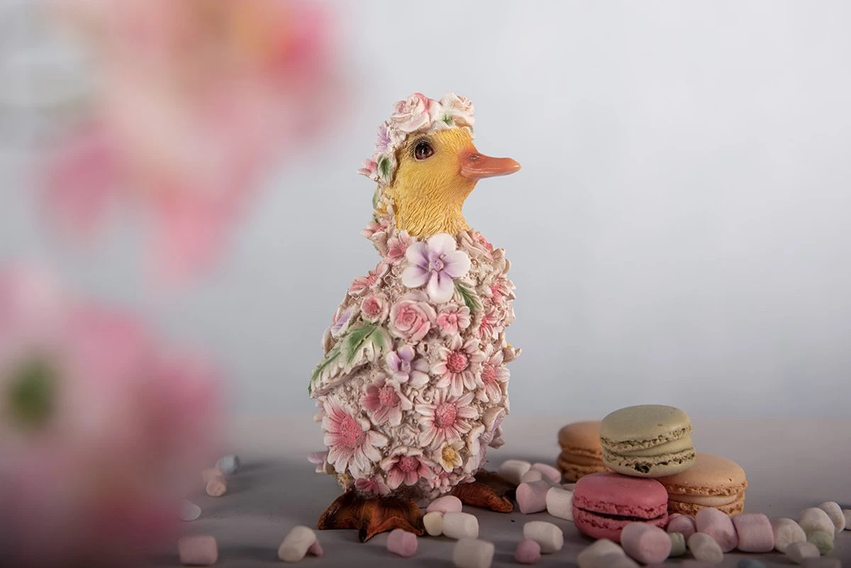 Clayre & Eef Beeld Eend 10x11x18 Cm Roze Kunststof Bloemen Woonaccessoires Beeld Decoratie Decoratieve Accessoires 4 Clayre & Eef Beeld Eend 10x11x18 Cm Roze Kunststof Bloemen Woonaccessoires Beeld Decoratie Decoratieve Accessoires - Afbeelding 2