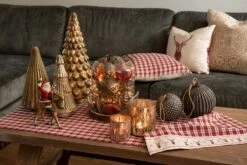 Clayre & Eef Theelichthouder Ø 11x13 Cm Goudkleurig Glas Rond Waxinelichthouder Windlichthouder -Clayre & Eef 1200x801 44