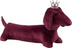 Clayre & Eef Deurstopper Hond 45*15*23 Cm Rood Synthetisch Deurklem Deurwig -Clayre & Eef 1200x802 1