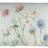 Clayre & Eef Sierkussen 60*40 Cm Groen Wit Polyester Rechthoek Bloemen Kussenhoes Met Kussenvulling -Clayre & Eef 1200x806