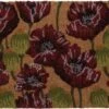 Clayre & Eef Deurmat 60x40 Cm Rood Kokosvezel Pvc Rechthoek Bloemen Kokosmat Mat Schoonloopmat -Clayre & Eef 1200x807 1