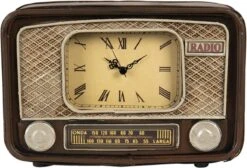 Clayre & Eef Tafelklok 24x17 Cm Bruin Ijzer Glas Rechthoek Tafelklokken Binnen Staand Klokje Tafelklokje -Clayre & Eef 1200x814 1