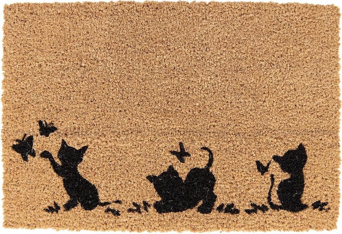 Clayre & Eef Deurmat 60x40 Cm Bruin Kokosvezel Rubber Rechthoek Kat Kokosmat Mat Schoonloopmat 3 Clayre & Eef Deurmat 60x40 Cm Bruin Kokosvezel Rubber Rechthoek Kat Kokosmat Mat Schoonloopmat