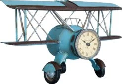 Clayre & Eef Tafelklok 30*14*18 Cm / 1xAAA Blauw Ijzer Rond Vliegtuig Tafelklokken Binnen Staand Klokje Tafelklokje 12 Clayre & Eef Tafelklok 30*14*18 Cm / 1xAAA Blauw Ijzer Rond Vliegtuig Tafelklokken Binnen Staand Klokje Tafelklokje -Clayre & Eef 1200x831