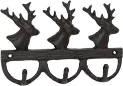Clayre&Eef | Kapstok Hert | 18*3*11 Cm | Ijzer