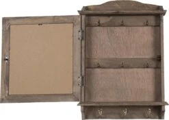 Clayre & Eef Sleutelrekje 34x8x47 Cm Bruin Hout Rechthoek Sleutelkastje Sleutelhouder -Clayre & Eef 1200x851